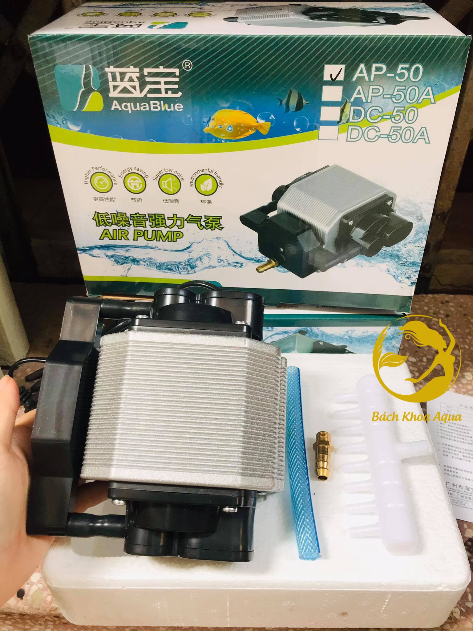 Máy sủi oxy Aquablue AP 30 50 công suất lớn